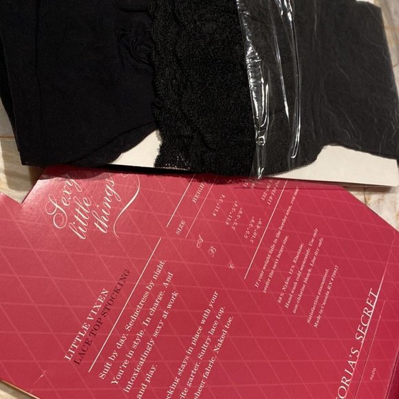 VS Sexy Little Things Little Vixen Lace TOP Stocking Bllack Size C - Picture 5 of 5